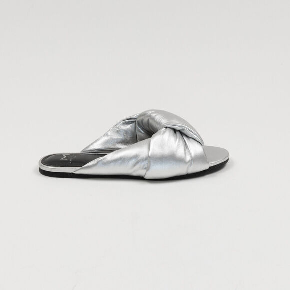 Marc Fisher Olgalia Womens Dressy Slip On Slide Sandals Silver Size 6 240118 - Picture 1 of 5